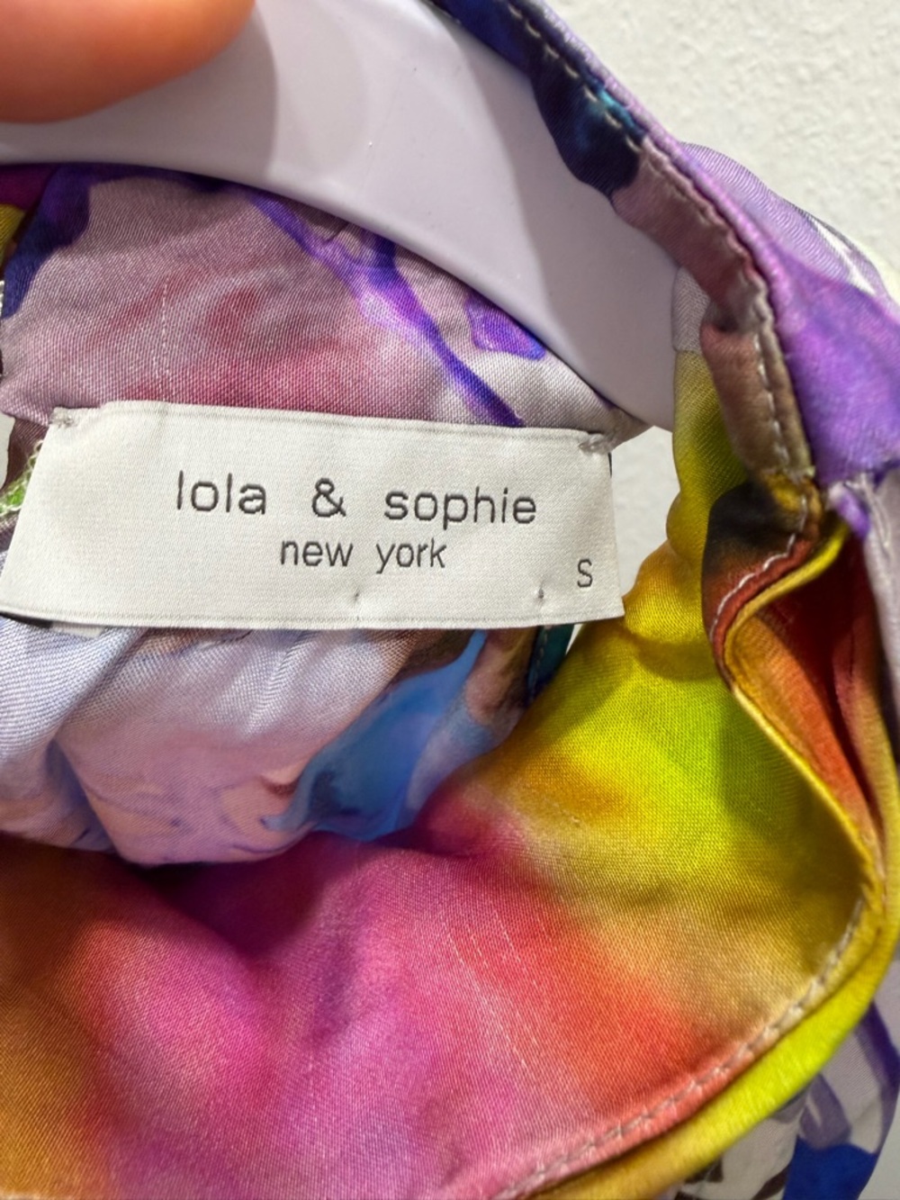 Lola & Sophie New York Halter Top Bow Tie Floral Watercolor Print Size S - Picture 17 of 17